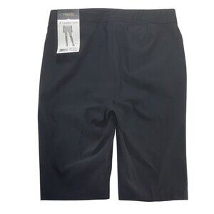 Rafaella Womens Comfort Stretch Bermuda Shorts Size 8 Black Viscose/Nylon/Elasta